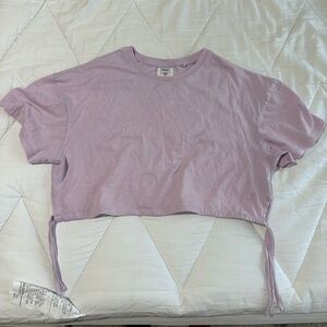 bloom pop light purple crop top